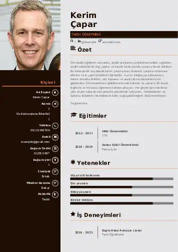 Tarih Öğretmeni Cv Örnekleri cv indir